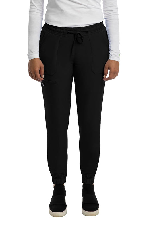 Healing Hands Petite Scrub Pants HH Works Renee Jogger in Black at Parker's Clothing & Scrubs.