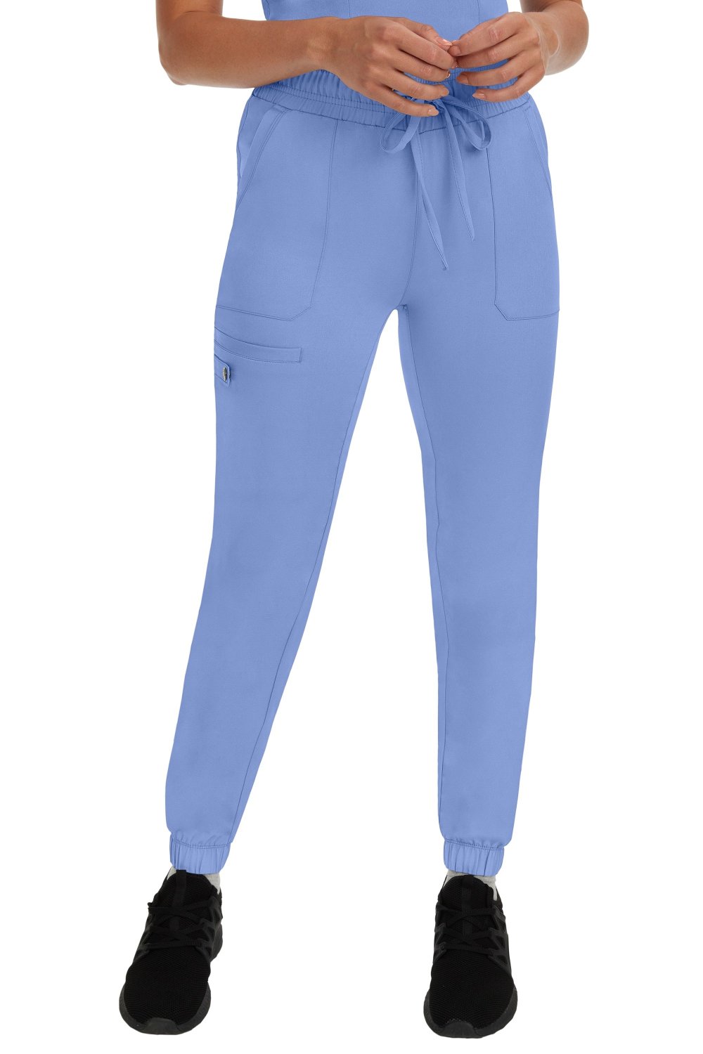 Healing Hands Petite Scrub Pants HH Works Renee Jogger in Ceil at Parker's Clothing & Scrubs.