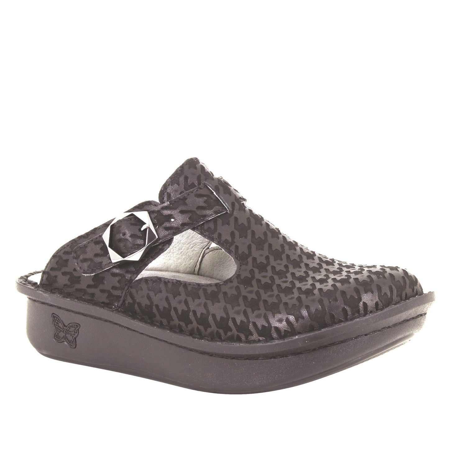 Alegria Classic Houndstooth Maxi Clog available at Parker's Clothing & Scrubs.