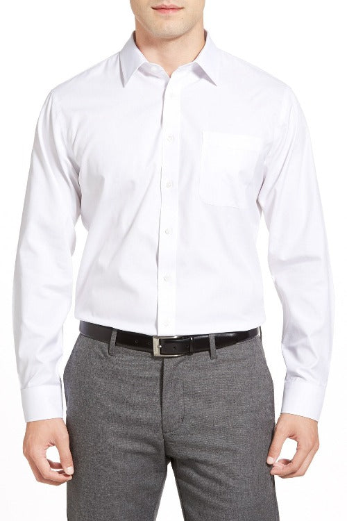 Thomas Dylan Spread Collar Fitted Dress Shirt in White at Parker's Clothing & Scrubs.