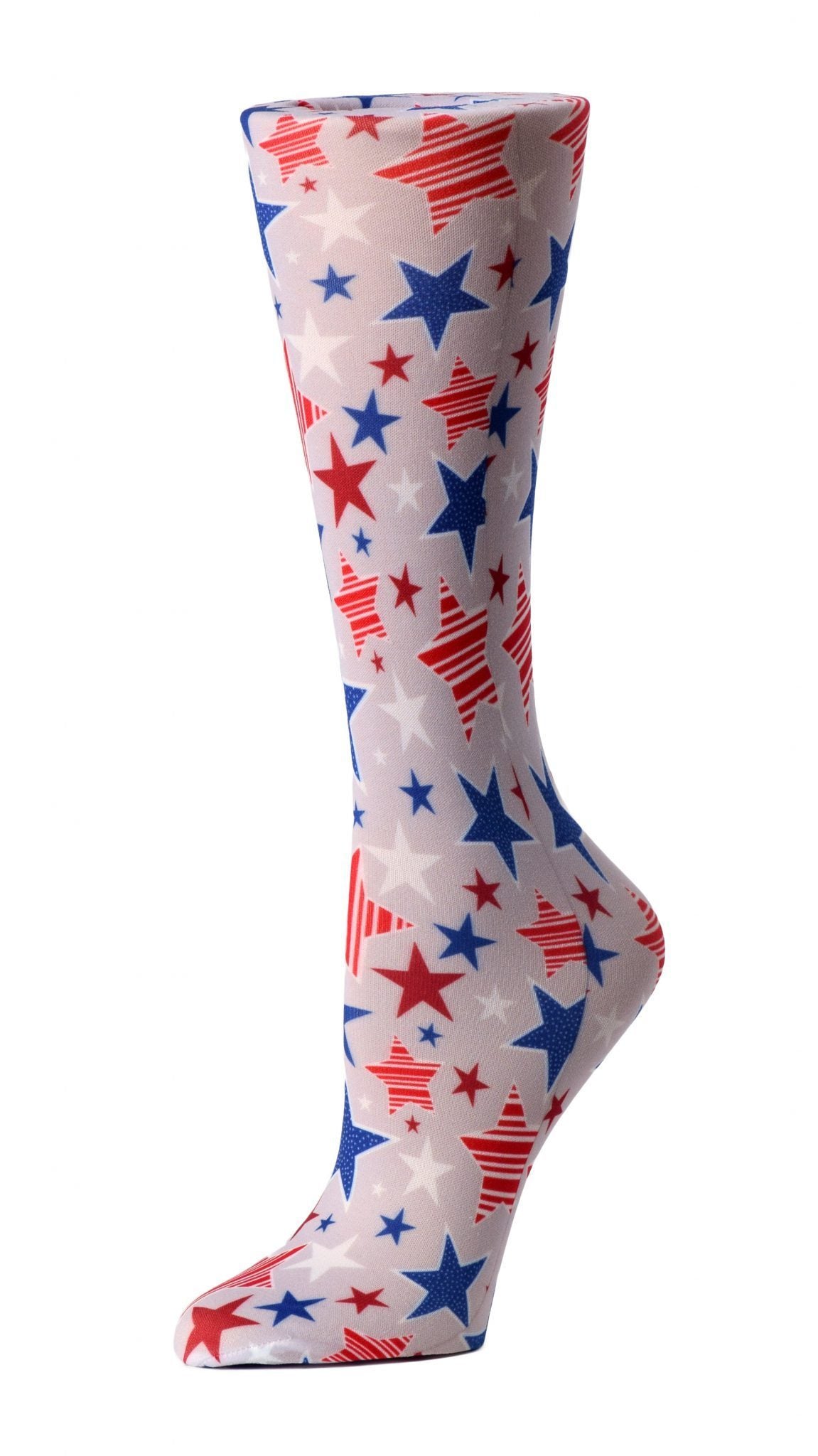 Cutieful Moderate Compression Socks 10-18 mmHg Knit in Print Patterns American Stars at Parker's Clothing & Scrubs.