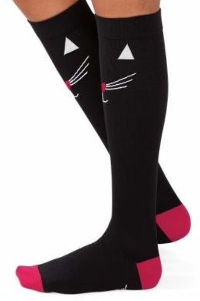 Betsey Johnson Mild Compression Socks in Cats at Parker's Clothing and Shoes.