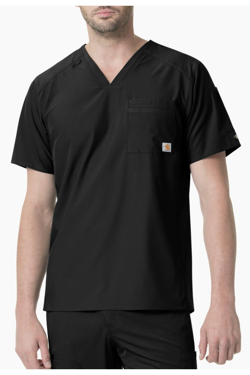 Carhartt Liberty Mens Scrub Top Slim Fit in Black at Parker's Clothing & Scrubs