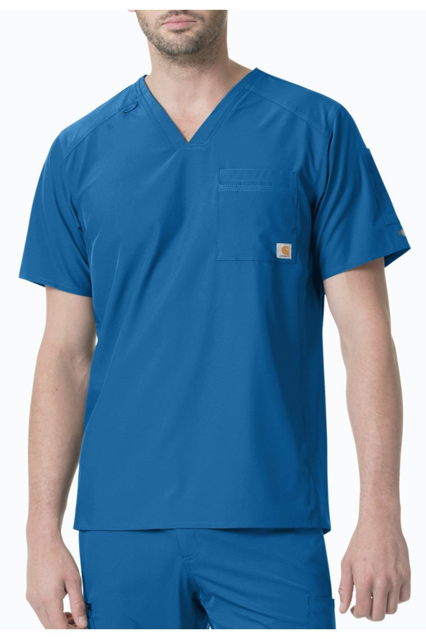 Carhartt Liberty Mens Scrub Top Slim Fit in Royal at Parker's Clothing & Scrubs