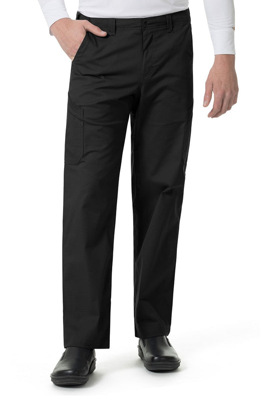 Carhartt Mens Scrub Pants Ripstop Stretch Rugged-Flex Cargo in Black at Parker's Clothing and Shoes.