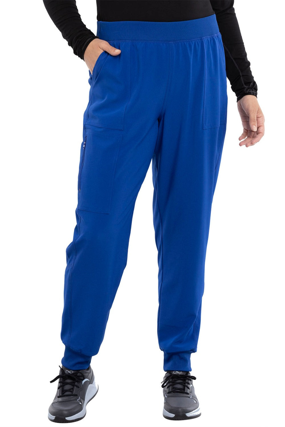 Cherokee Allura Petite Scrub Pant Pull On Jogger in Galaxy Blue at Parker's Clothing & Scrubs.