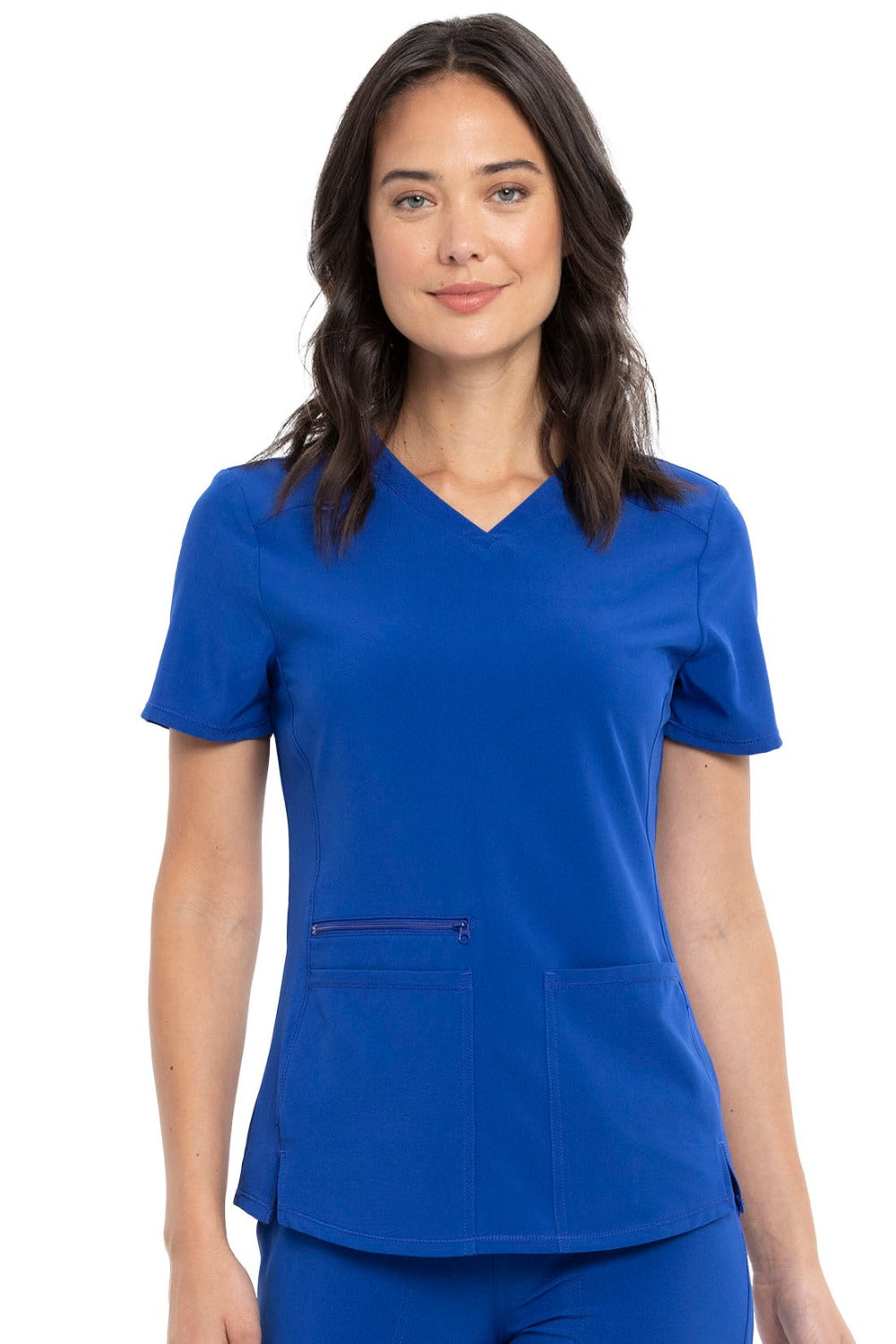 Cherokee Allura V-Neck Scrub Top in Galaxy Blue at Parker's Clothing and Shoes.