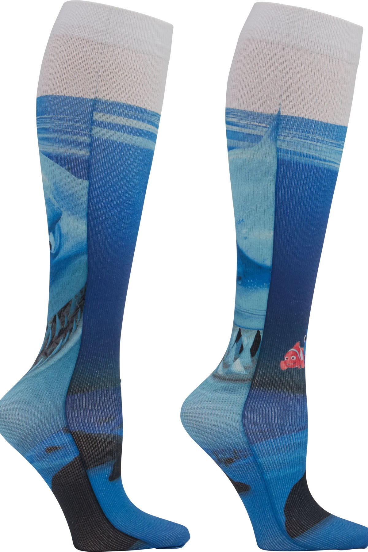 Cherokee Mild Compression Socks Comfort Support 8-15 mmHg in Chomp Chomp Pattern at Parker's Clothing and Shoes.