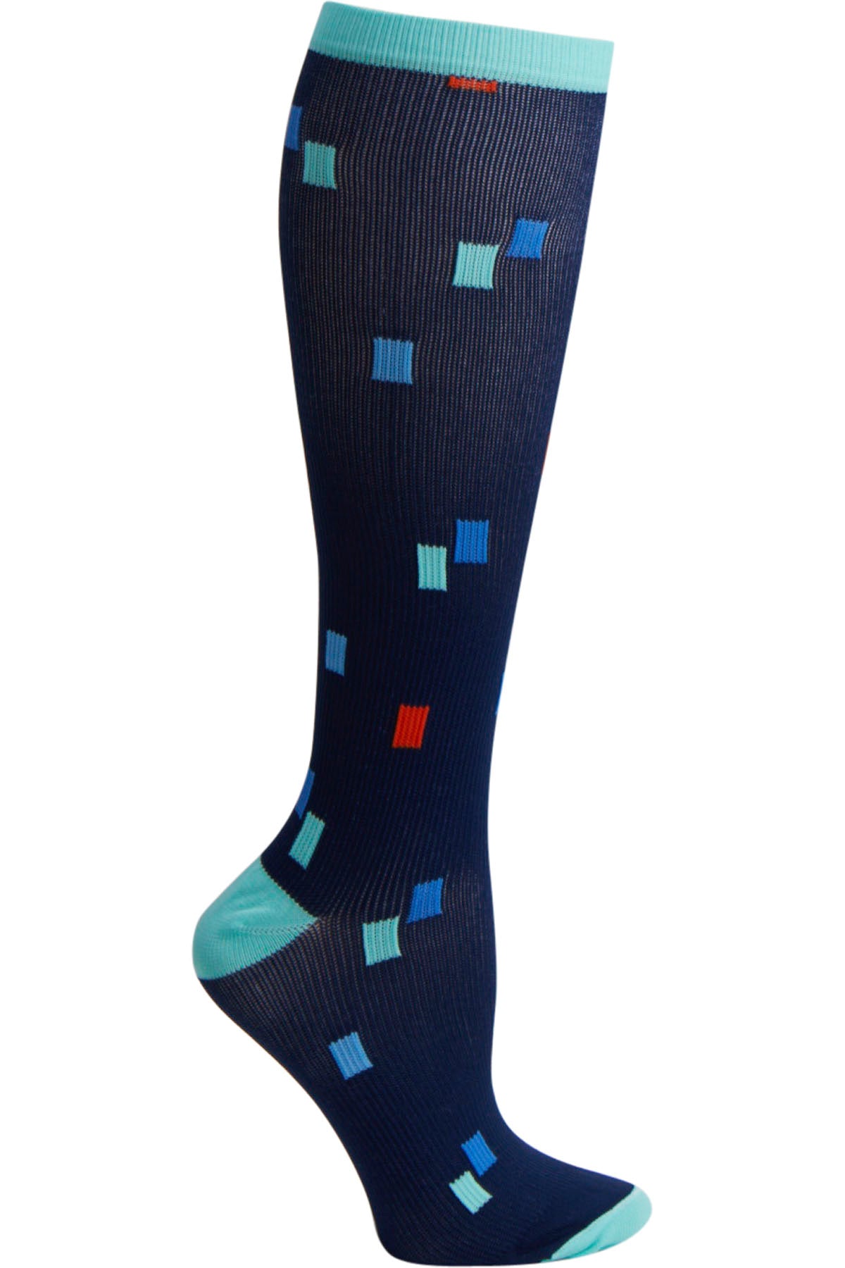 Cherokee Print Support Mild Compression Socks 8-12 mmHg Dots Squared at Parker's Clothing and Shoes.