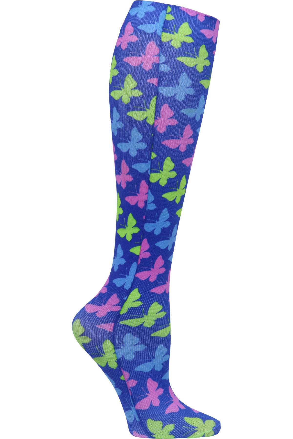 Celeste Stein Mild Compression Socks 8-15 mmHG Bright Butterflies at Parker's Clothing & Scrubs.