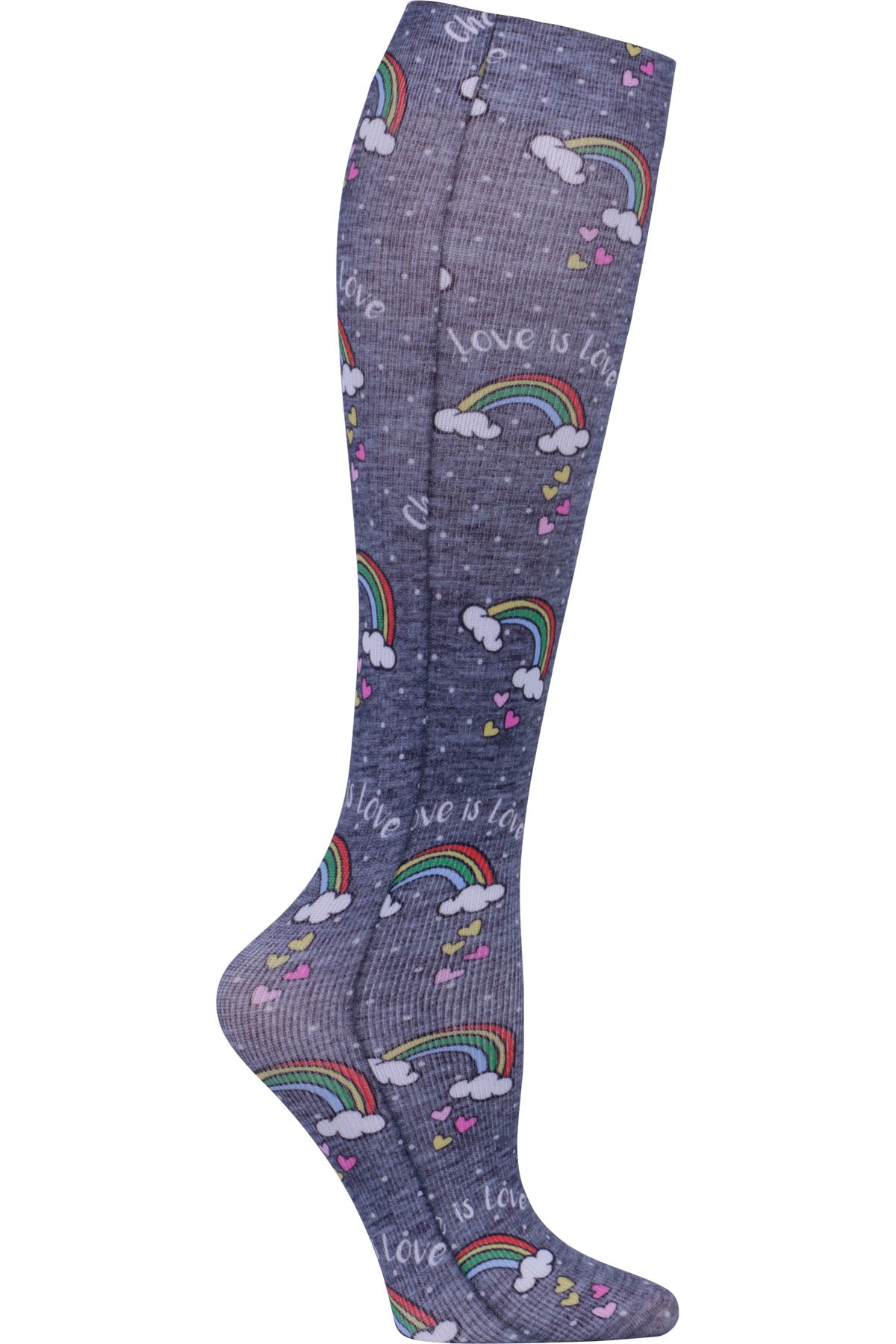 Celeste Stein Mild Compression Socks 8-15 mmHG Choose Love at Parker's Clothing and Shoes.