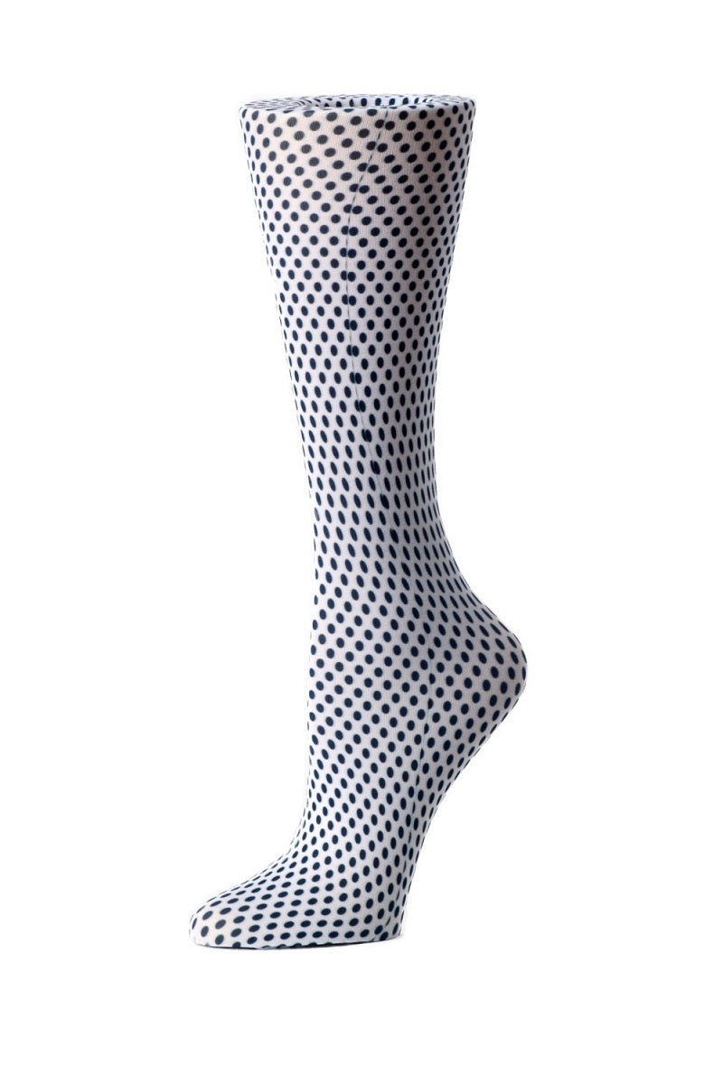 Cutieful Mild Compression Socks Sheer 8-15 mmHg in pattern Traditional Polka Dot at Parker's Clothing and Shoes.