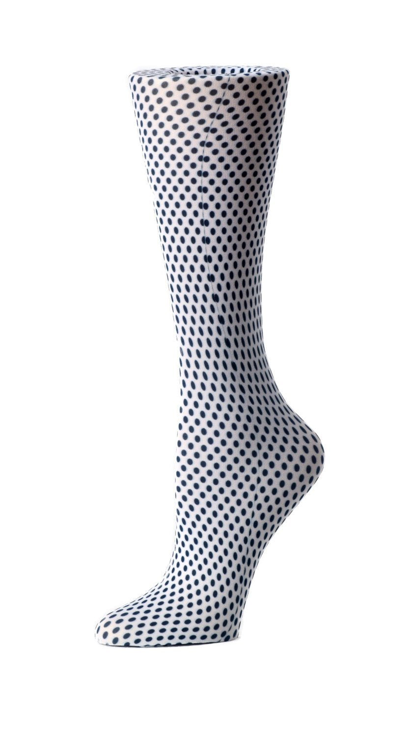 Cutieful Moderate Compression Socks 10-18 mmHg Knit in Print Patterns Traditional Polka Dot at Parker's Clothing & Scrubs.