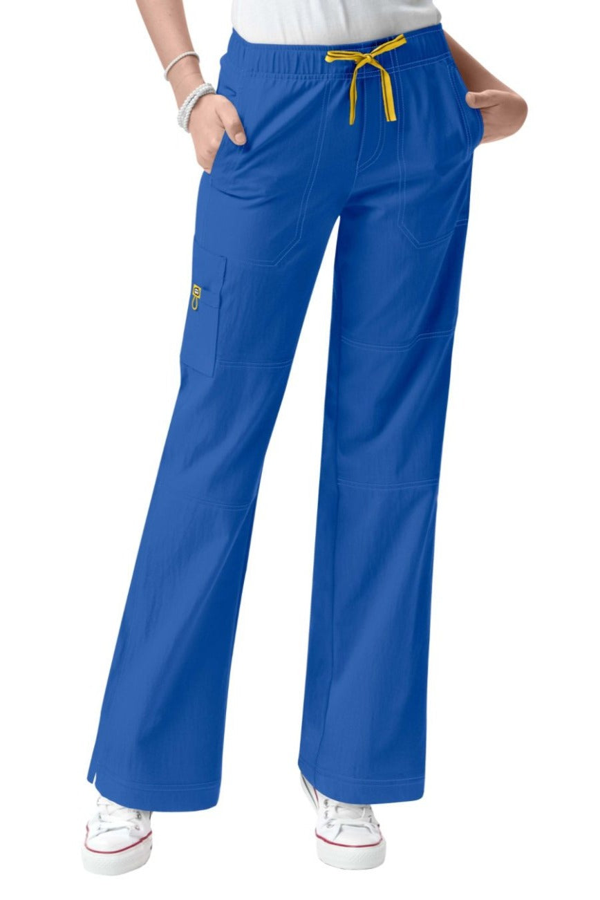 WonderWink Petite Scrub Pants Four-Stretch Sporty Cargo in Royal at Parker's Clothing & Scrubs.
