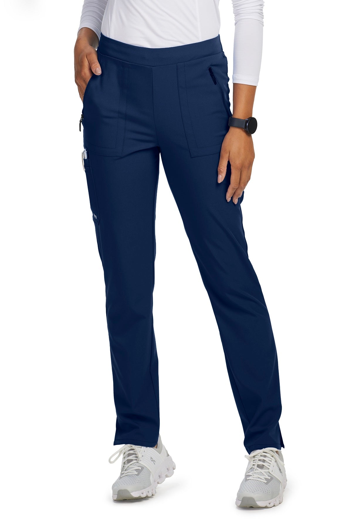 Barco Unify Petite Scrub Pants Purpose 5 Pocket in Indigo at Parker's Clothing and Shoes.