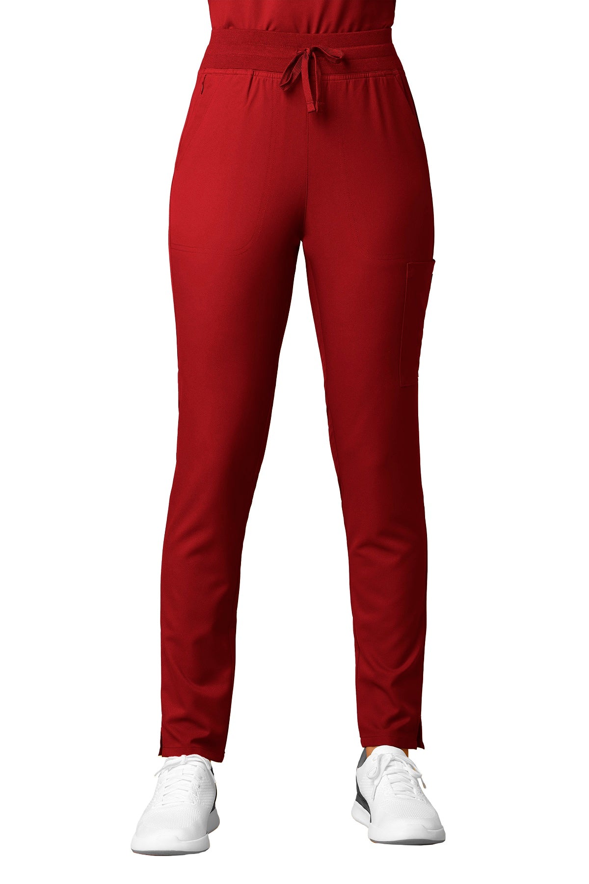 WonderWink Scrub Pants Thrive Cargo Straight Slim regular length in burgundy at Parker's Clothing & Scrubs.