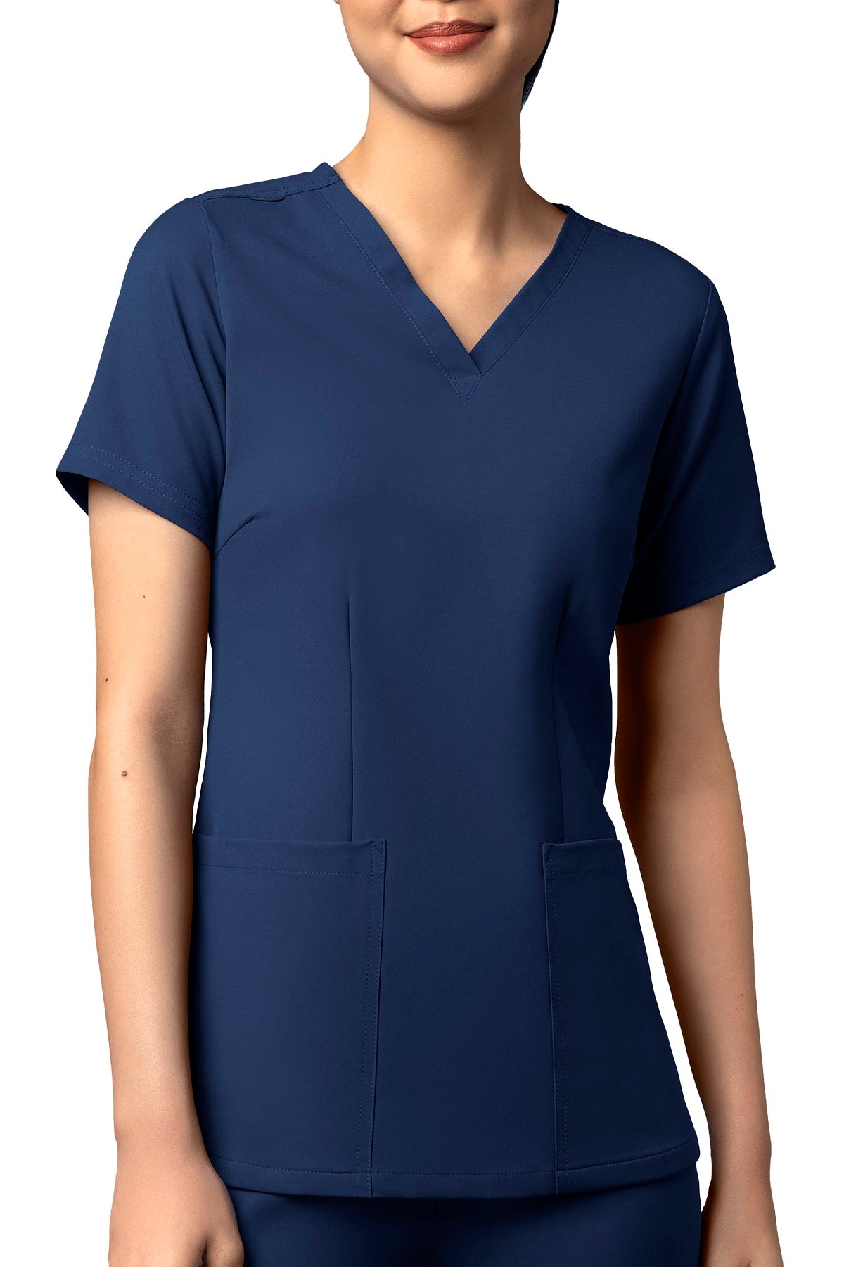 WonderWink Scrub Top Thrive Fitted 3-Pocket in navy at Parker's Clothing & Scrubs.