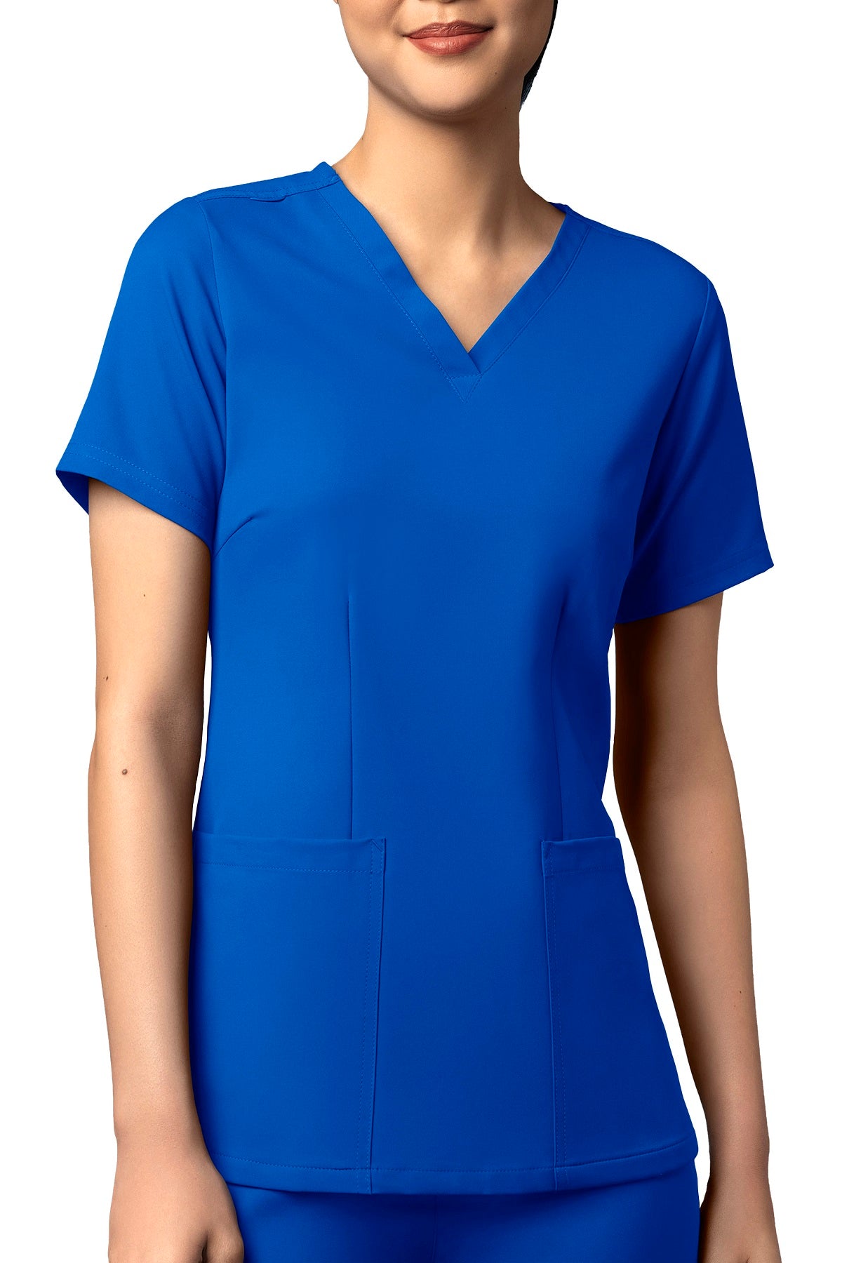 WonderWink Scrub Top Thrive Fitted 3-Pocket in royal at Parker's Clothing & Scrubs.