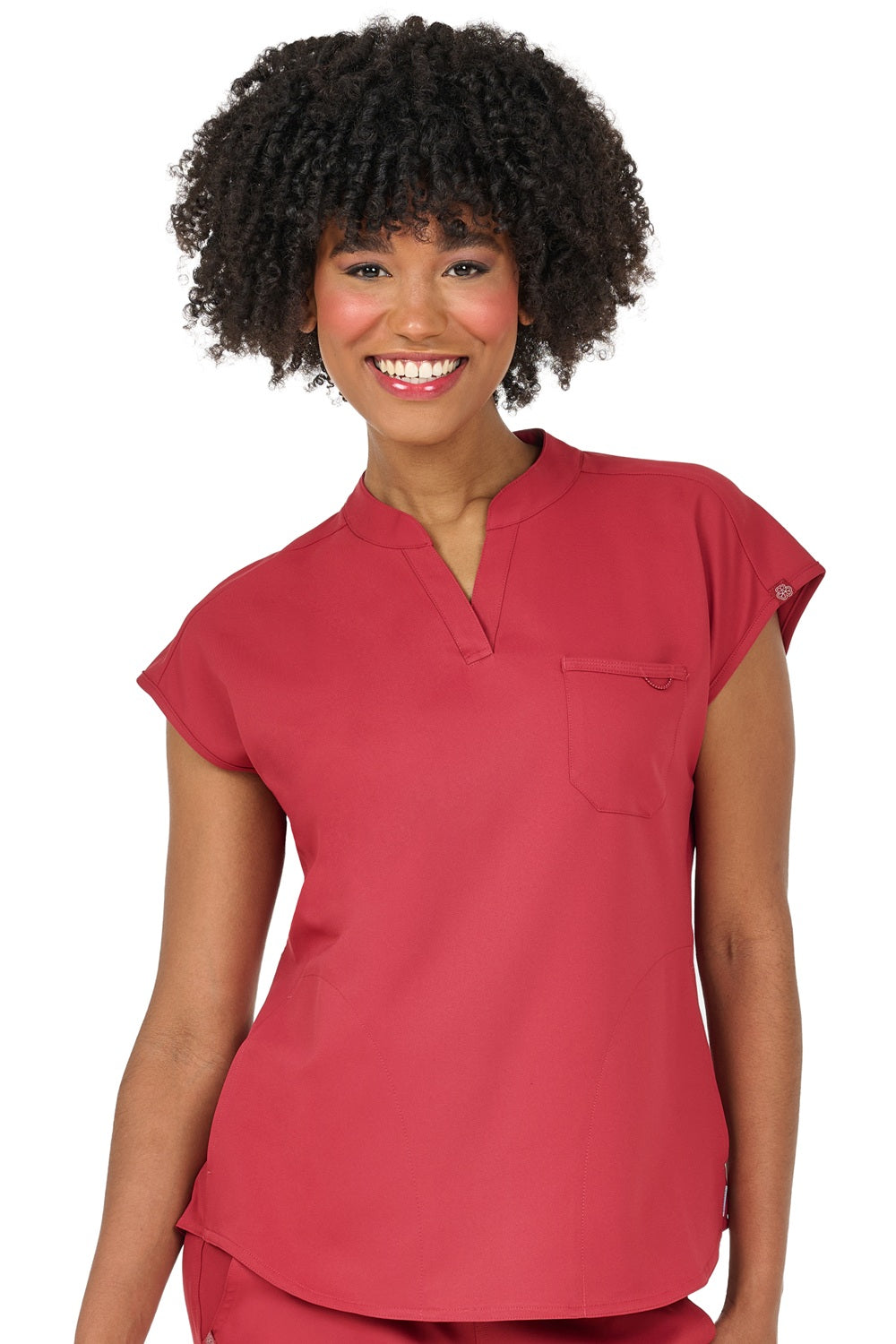 Zavate Studio Dynamic Scrub Top item 1189 in terracotta at Parker's Clothing & Scrubs.