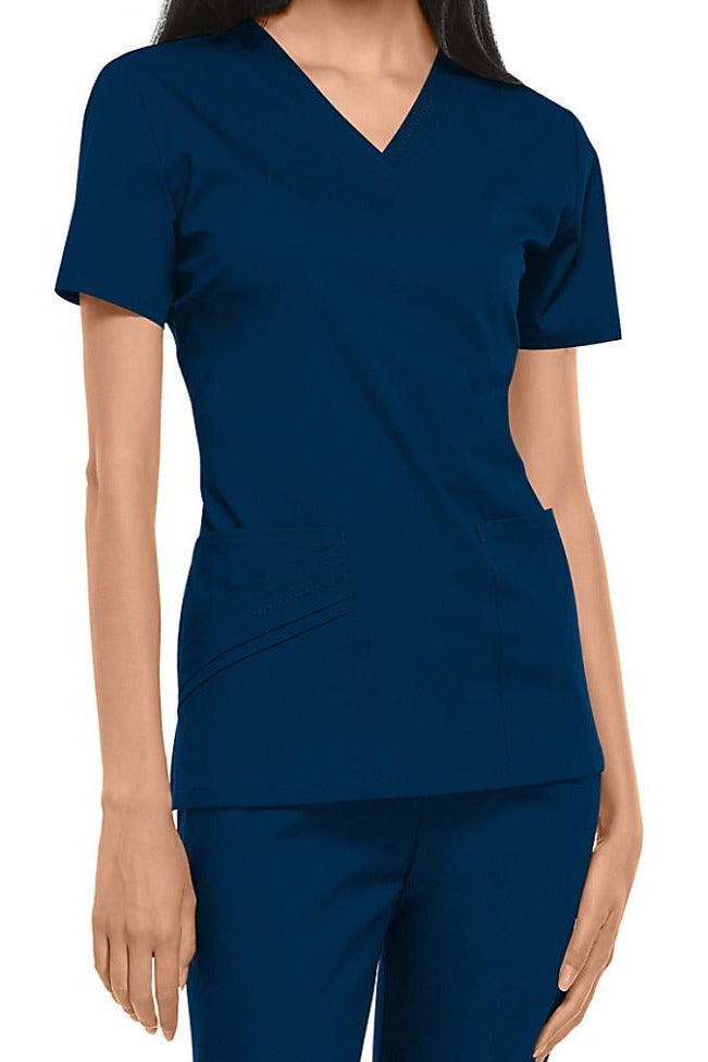 Cherokee Luxe Scrub Tops in Navy Clearance Sale at Parker's Clothing and Shoes.