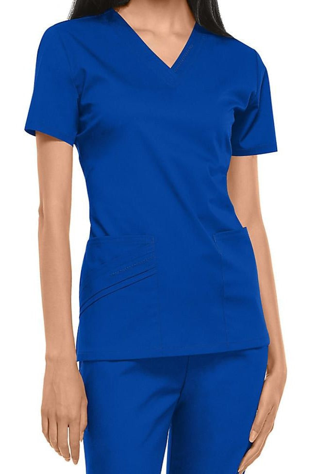 Cherokee Luxe Scrub Tops in Royal Clearance Sale at Parker's Clothing and Shoes.