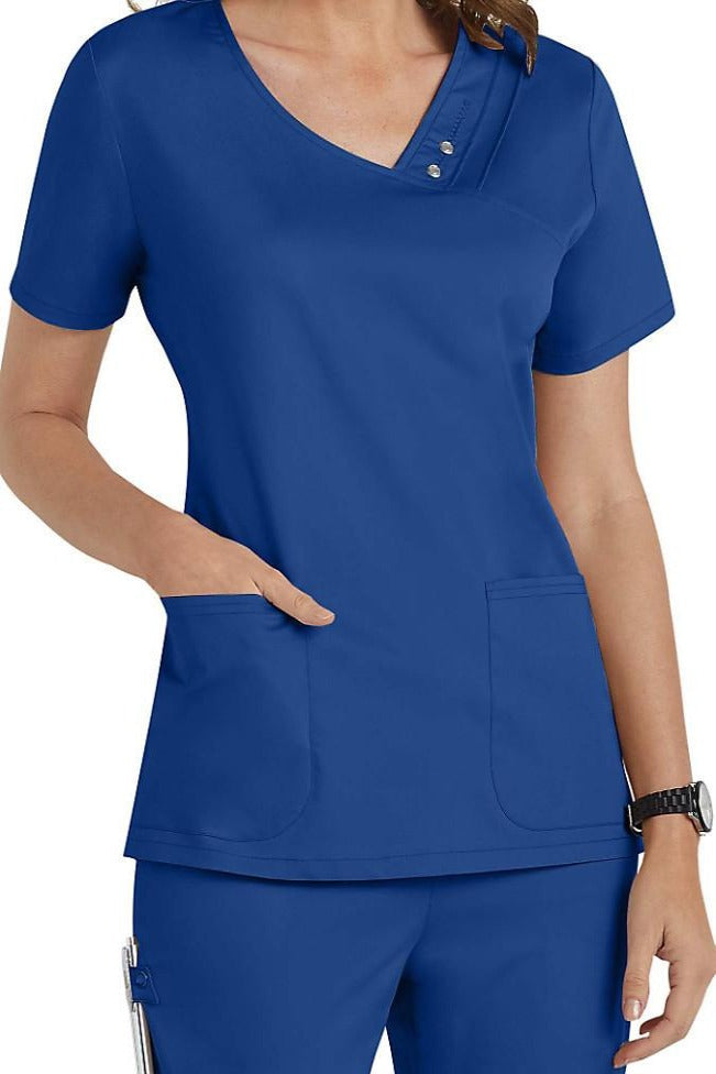Cherokee Luxe Scrub Tops in Royal Clearance Sale at Parker's Clothing and Shoes.