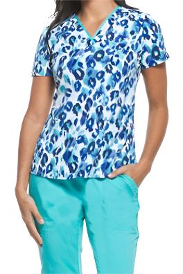 Healing Hands Scrubs Purple Label Amanda Print Top Native Skin at Parker's Clothing & Scrubs.