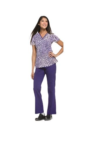 Healing Hands Scrubs Purple Label Amanda Print Top Whimsical Splash at Parker's Clothing & Scrubs.