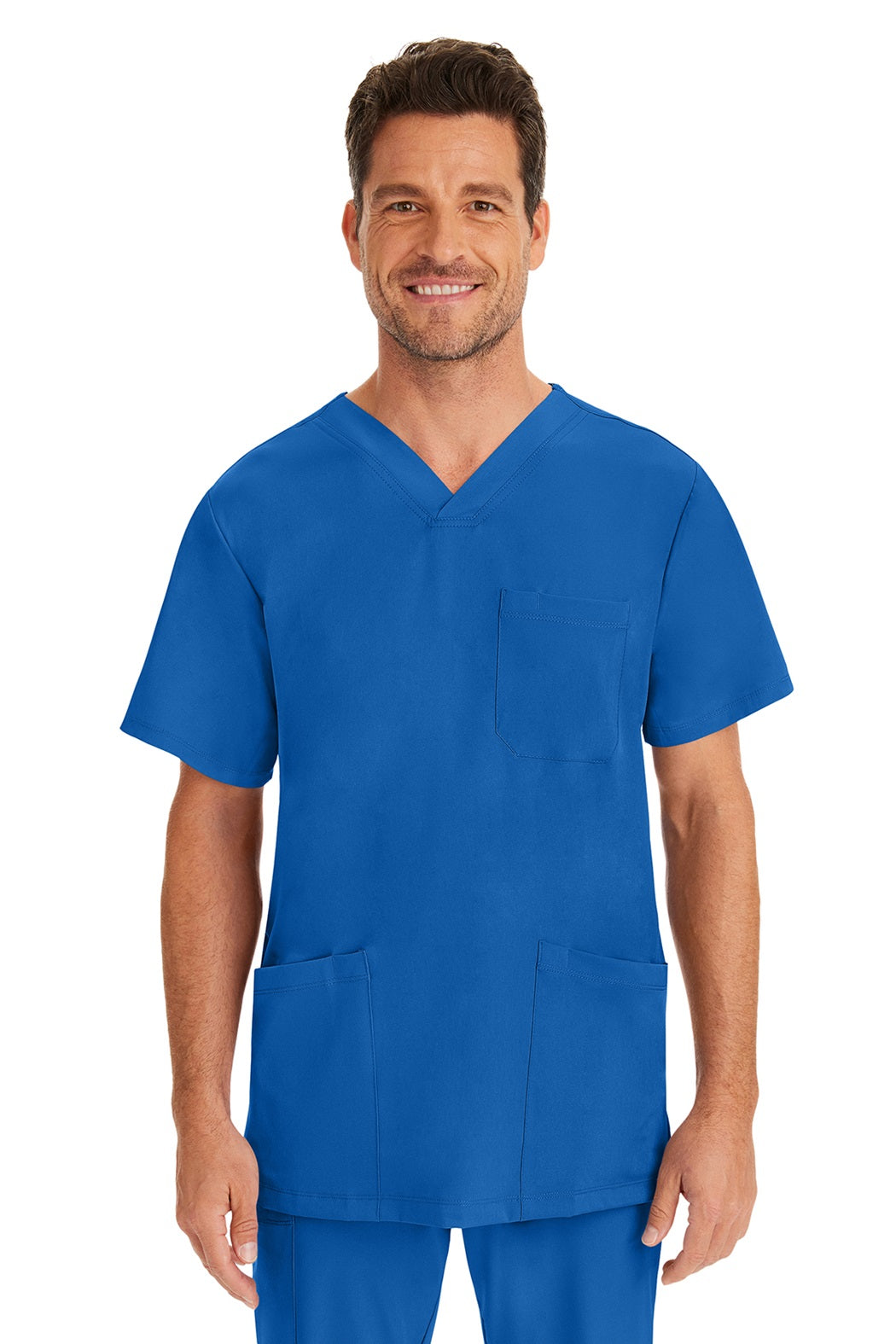 Healing Hands Mens Scrub Top HH Works Mathew in royal at Parker's Clothing & Scrubs.