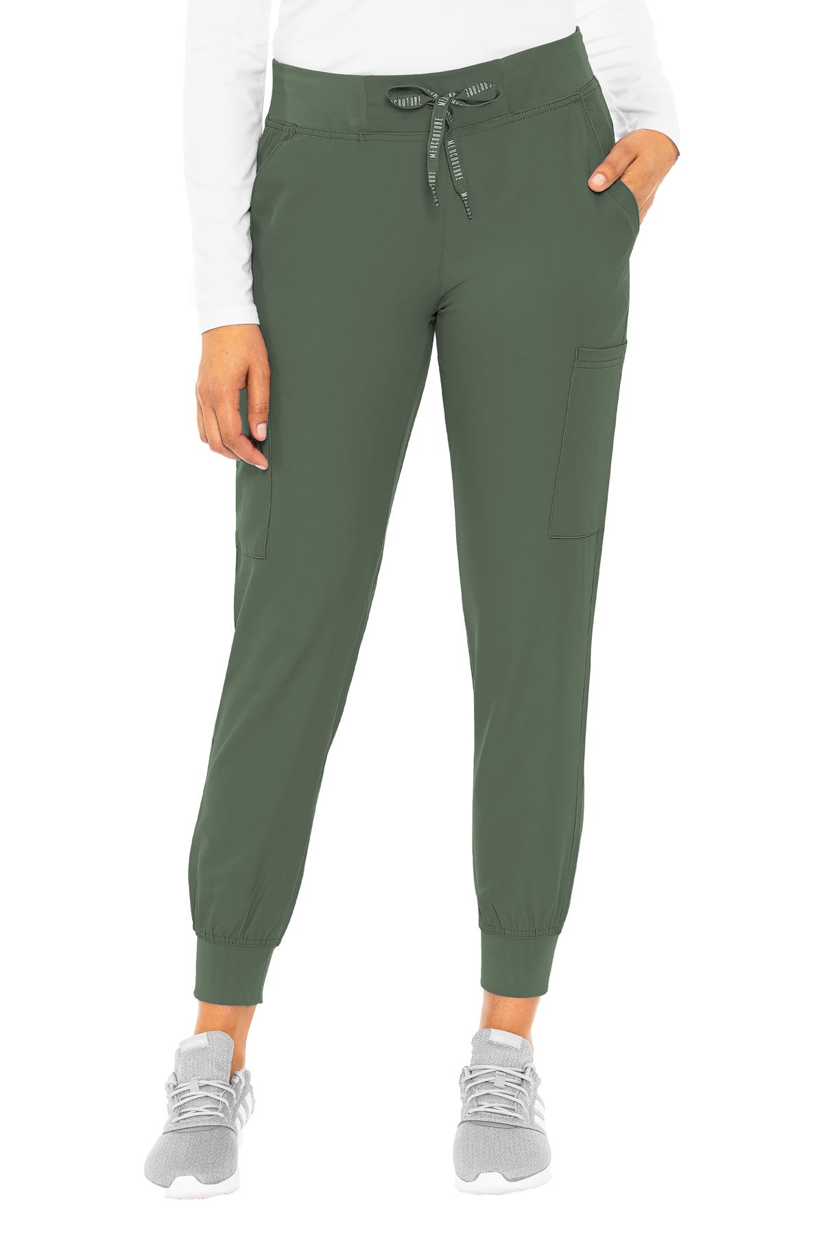Med Couture Scrub Pants Insight Jogger Pant in Olive Green at Parker's Clothing & Scrubs.
