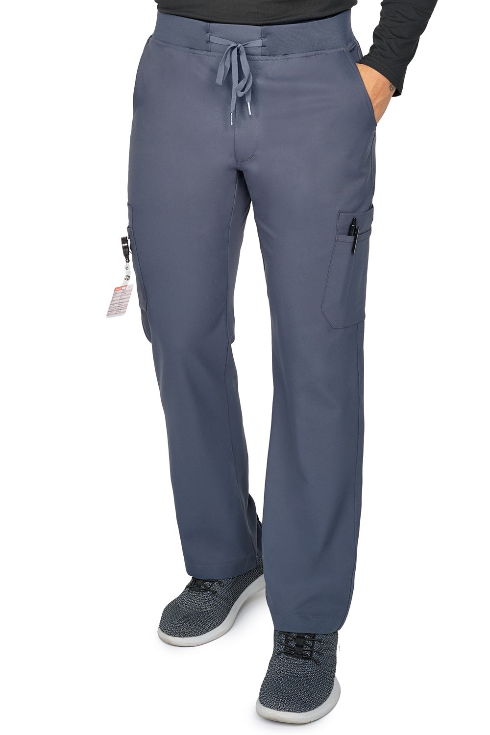 Zavaté Mens 3099 Scrub Pants Studio Activator Straight Leg in pewter at Parker's Clothing & Scrubs. 