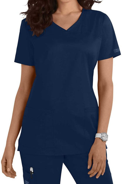 Cherokee Scrub Top Core Stretch V Neck 4727 in Navy at Parker's Clothing & Scrubs.