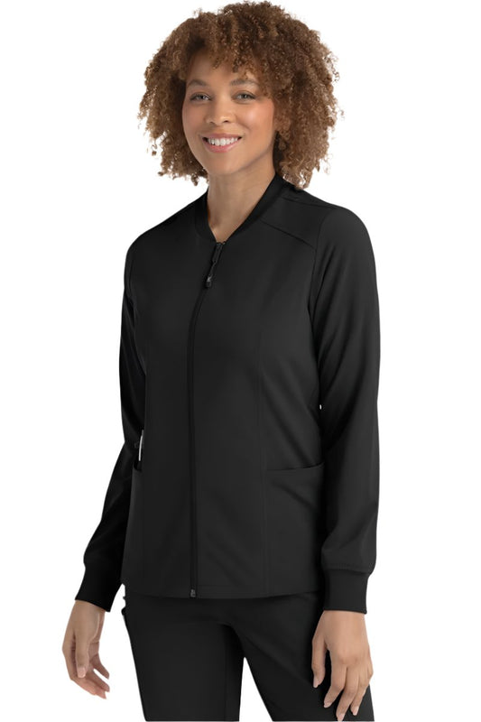 IRG Scrub Jacket EPIC Zipper Front 4812 in black at Parker's Clothing & Scrubs.