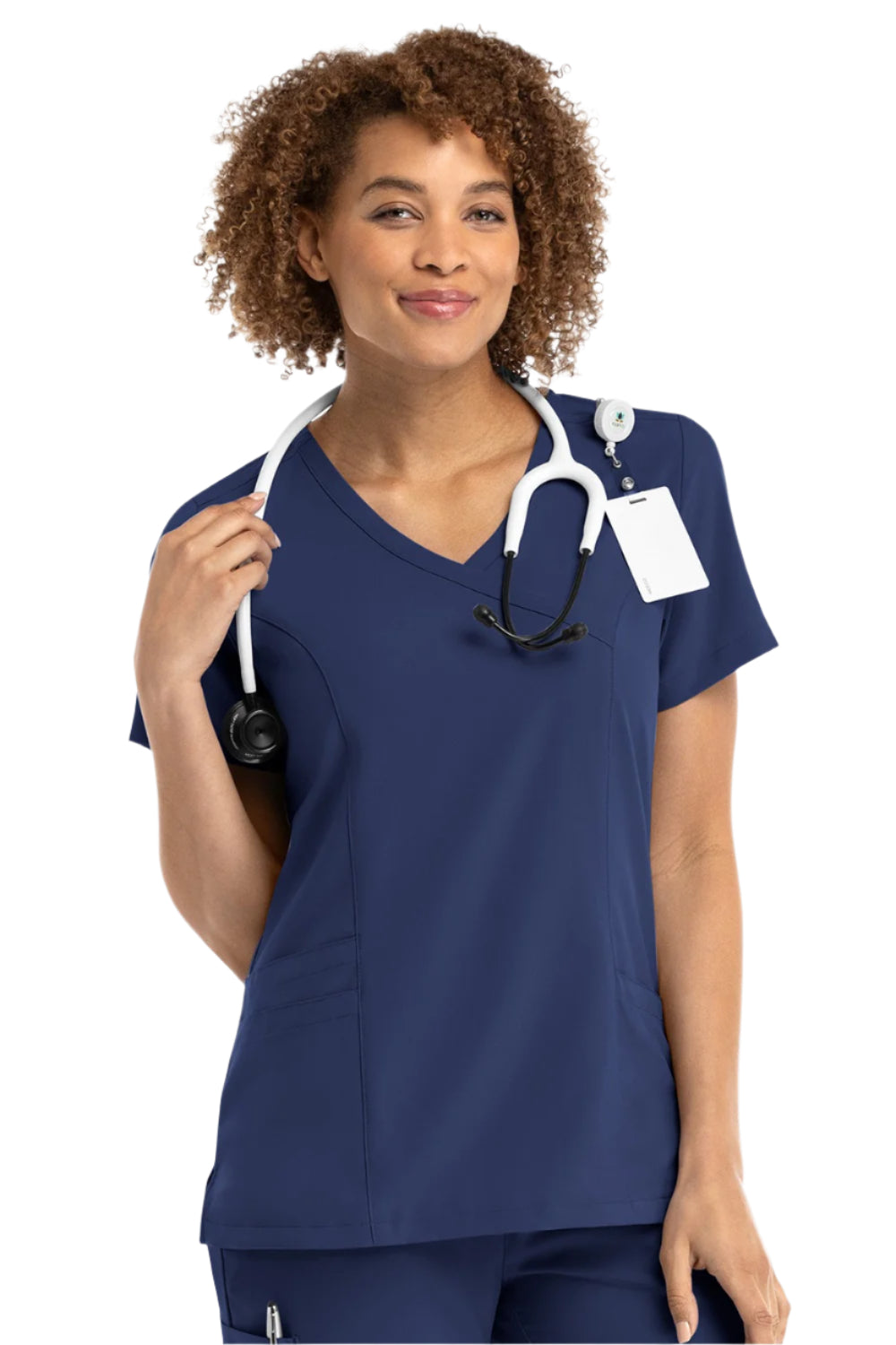 Maevn Momentum Scrub Top Dolman 3 Pocket in navy at Parker's Clothing & Scrubs.