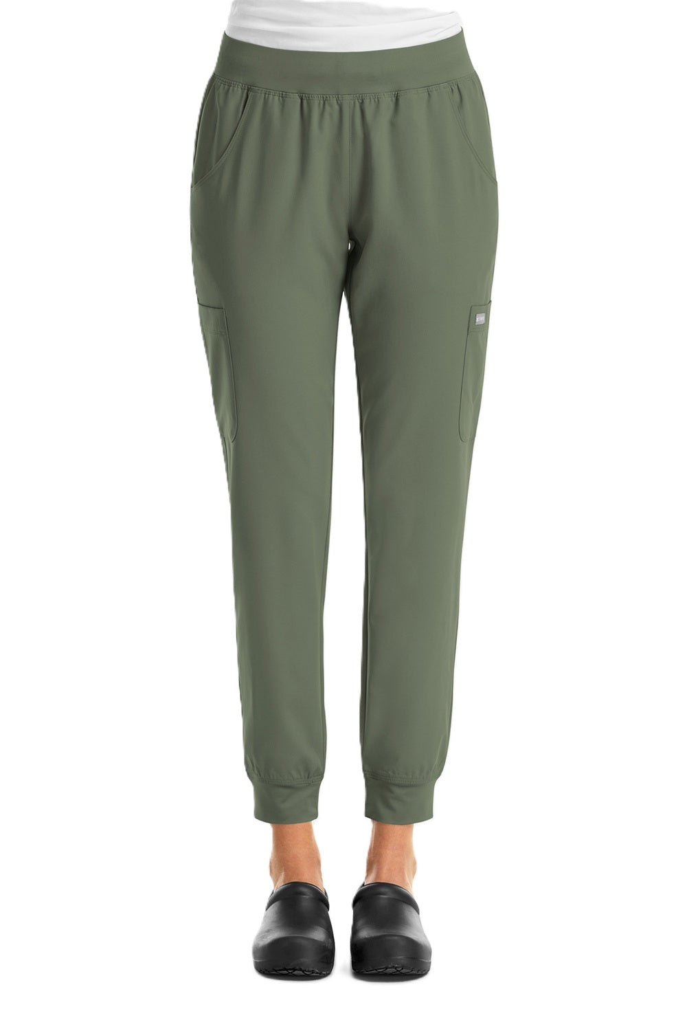 Maevn Momentum Jogger Scrub Pants in olive at Parker's Clothing & Scrubs.