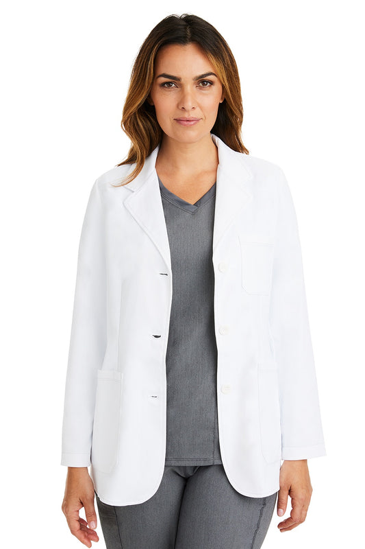 Healing Hands White Coat Flo 5160 consultation jacket in white at Parker's Clothing & Scrubs.