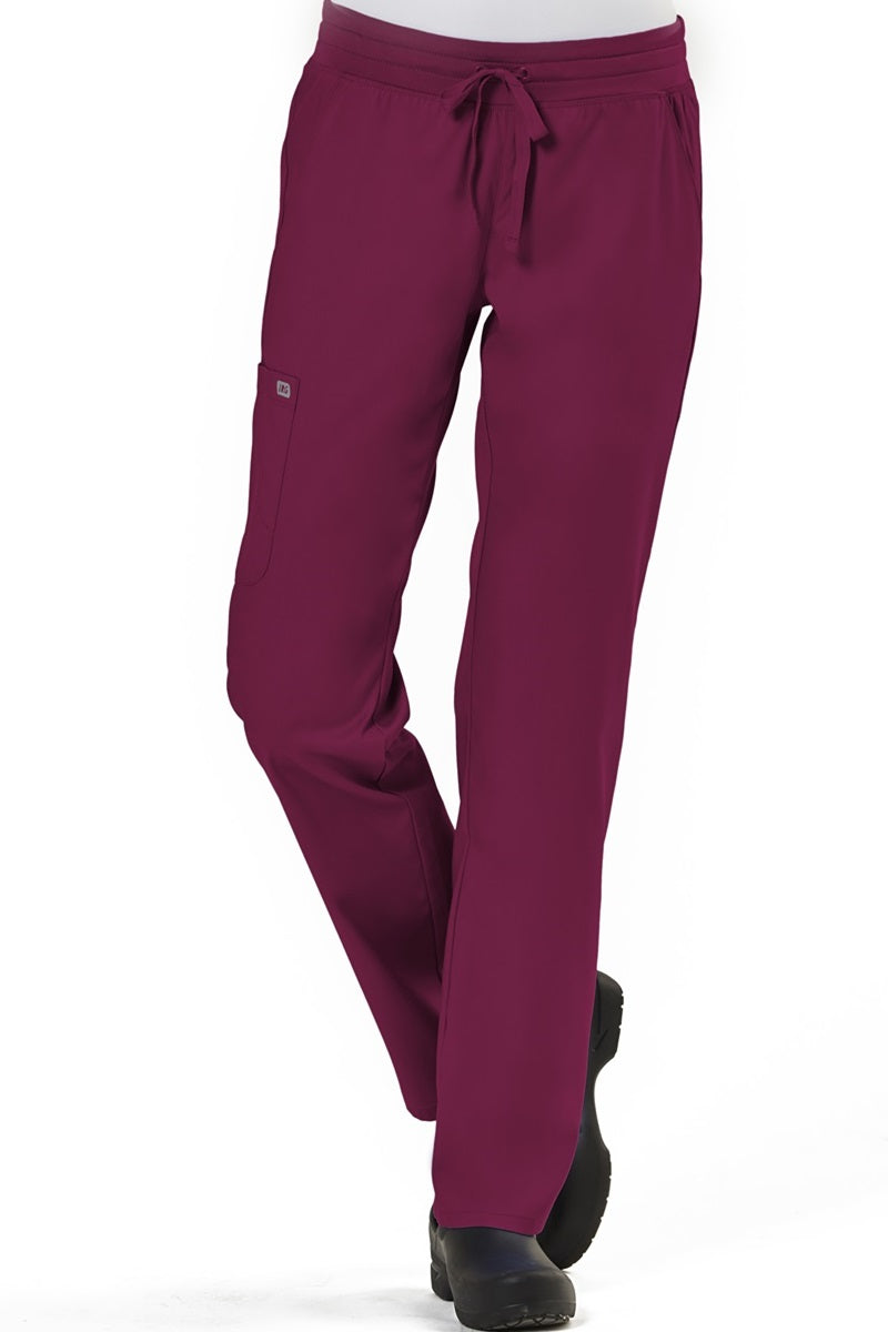 IRG Petite Scrub Pants Edge Yoga Waist 6802 in wine at Parker's Clothing & Scrubs.