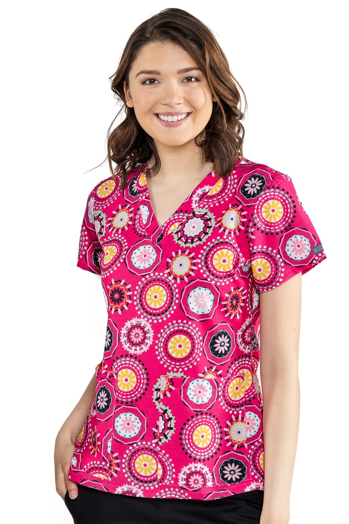 Med Couture Medallion Print Tops at Parker's Clothing & Scrubs.