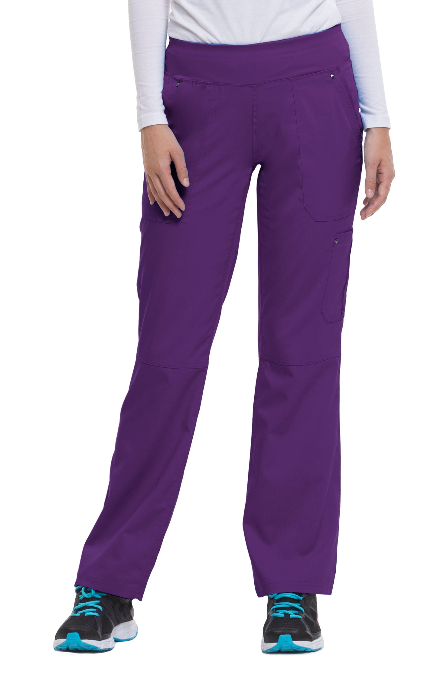 Healing Hands Tall Scrub Pant Purple Label Tori Yoga in Eggplant at Parker's Clothing and Shoes.