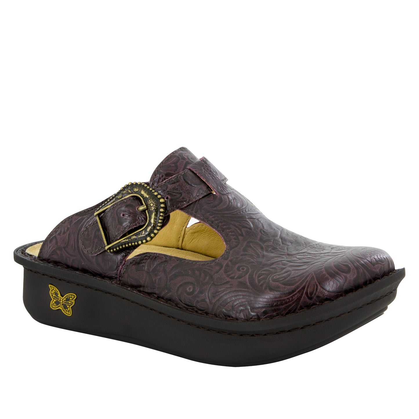 Alegria Classic Molasses Tooled Clog available at Parker's Clothing & Scrubs.