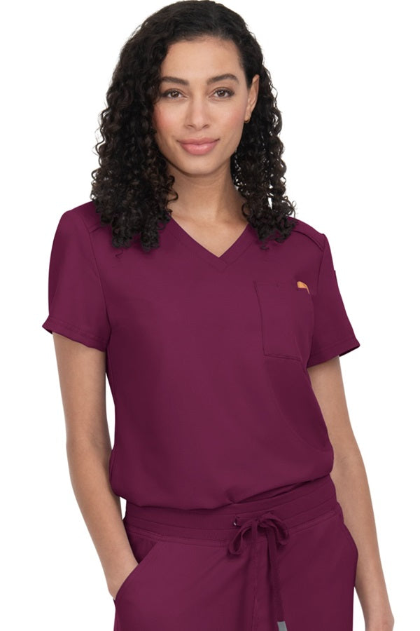 koi Scrub Top Cureology Aura in Wine at Parker's Clothing and Shoes.