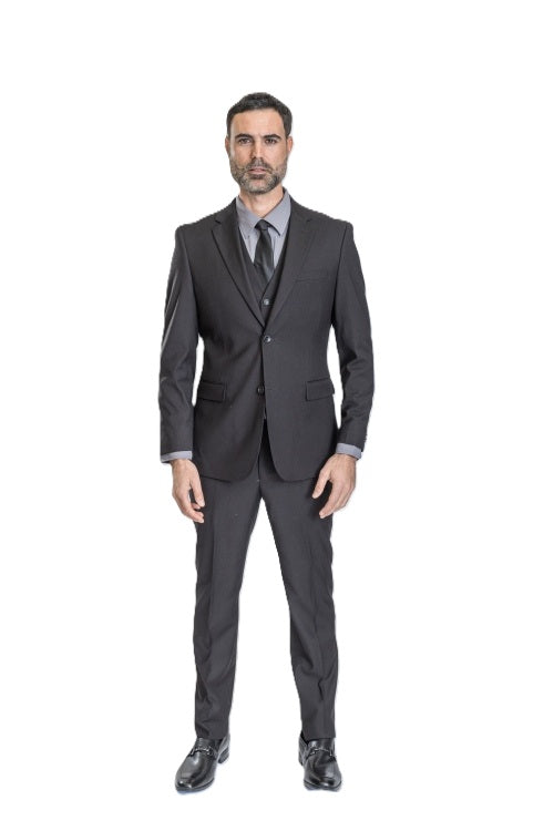Men's Suit Superior 150 Wool Feel in Black at Parker's Clothing & Scrubs.