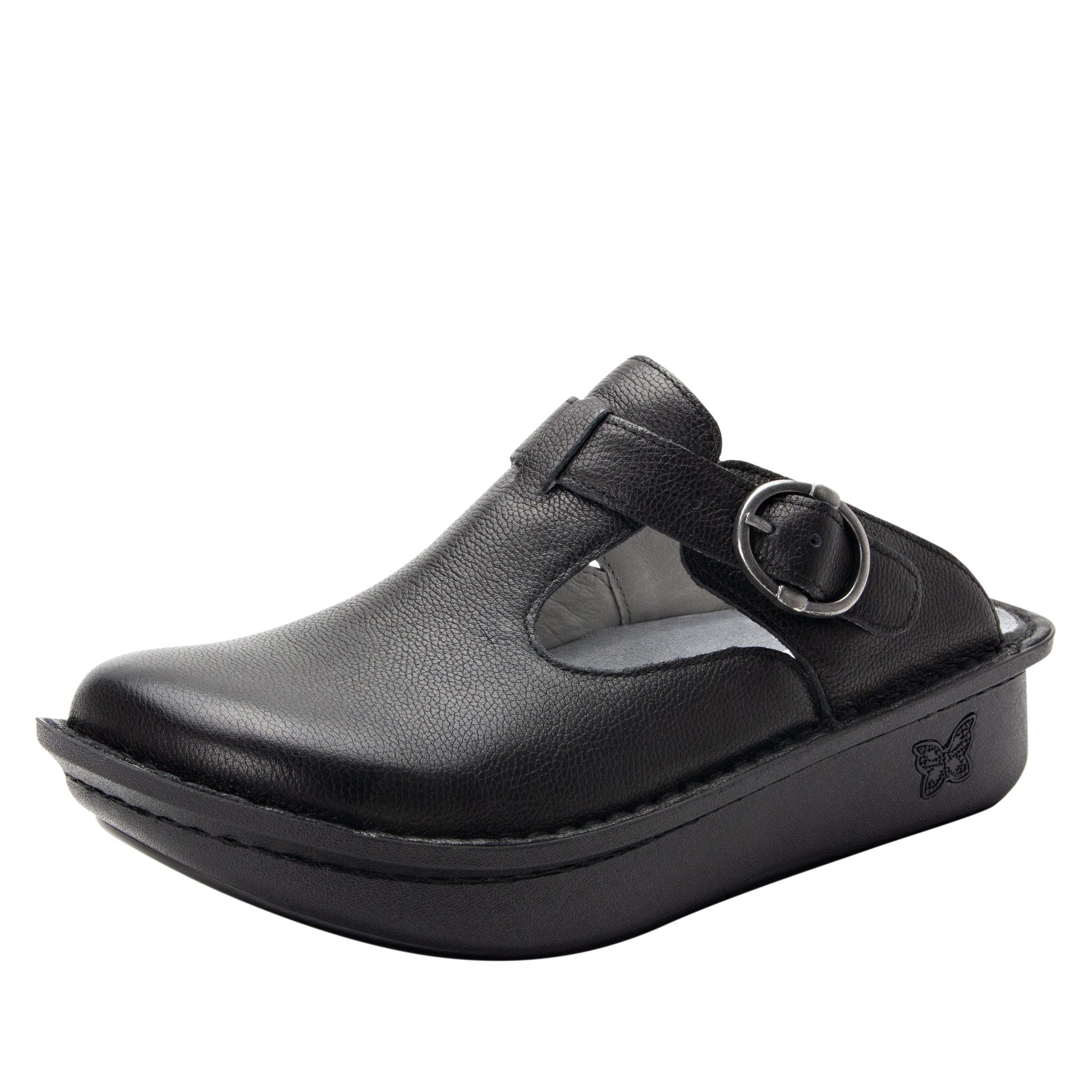 Alegria Classic Upgrade Black Clog available at Parker's Clothing & Scrubs.