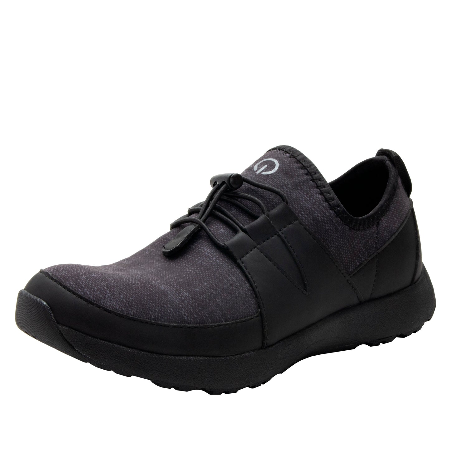 Black and gray sneaker on a white background