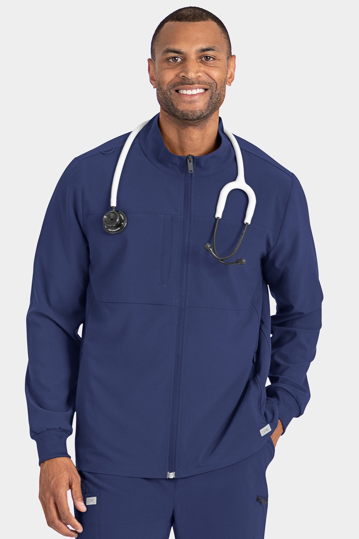 IRG EPIC 4861 Men's Zip Front Scrub Jacket | 4-Way Stretch | S-3XL