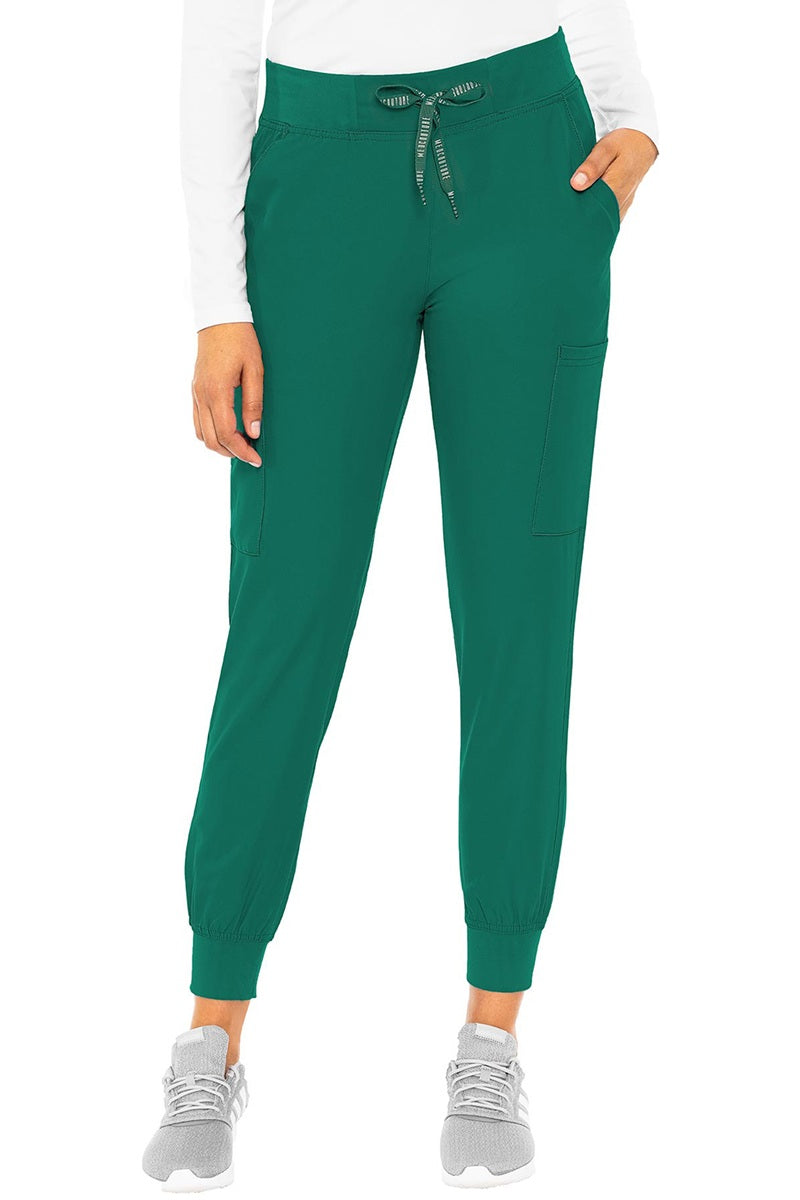 Med Couture Insight Jogger 2711 scrub pants in Hunter Green - athletic fit jogger style with cargo pockets and elastic waistband
