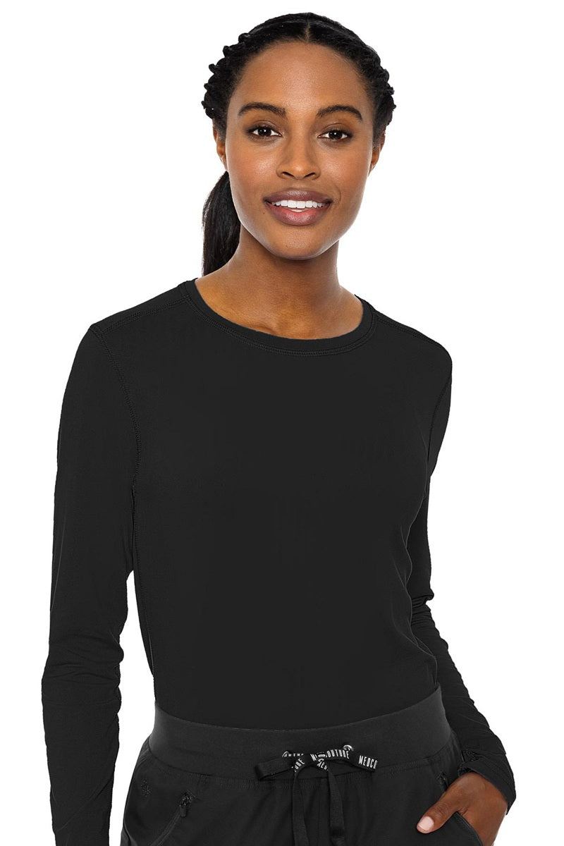 Med Couture Performance Long Sleeve Scrub Tee in Black at Parker's Clothing & Scrubs.