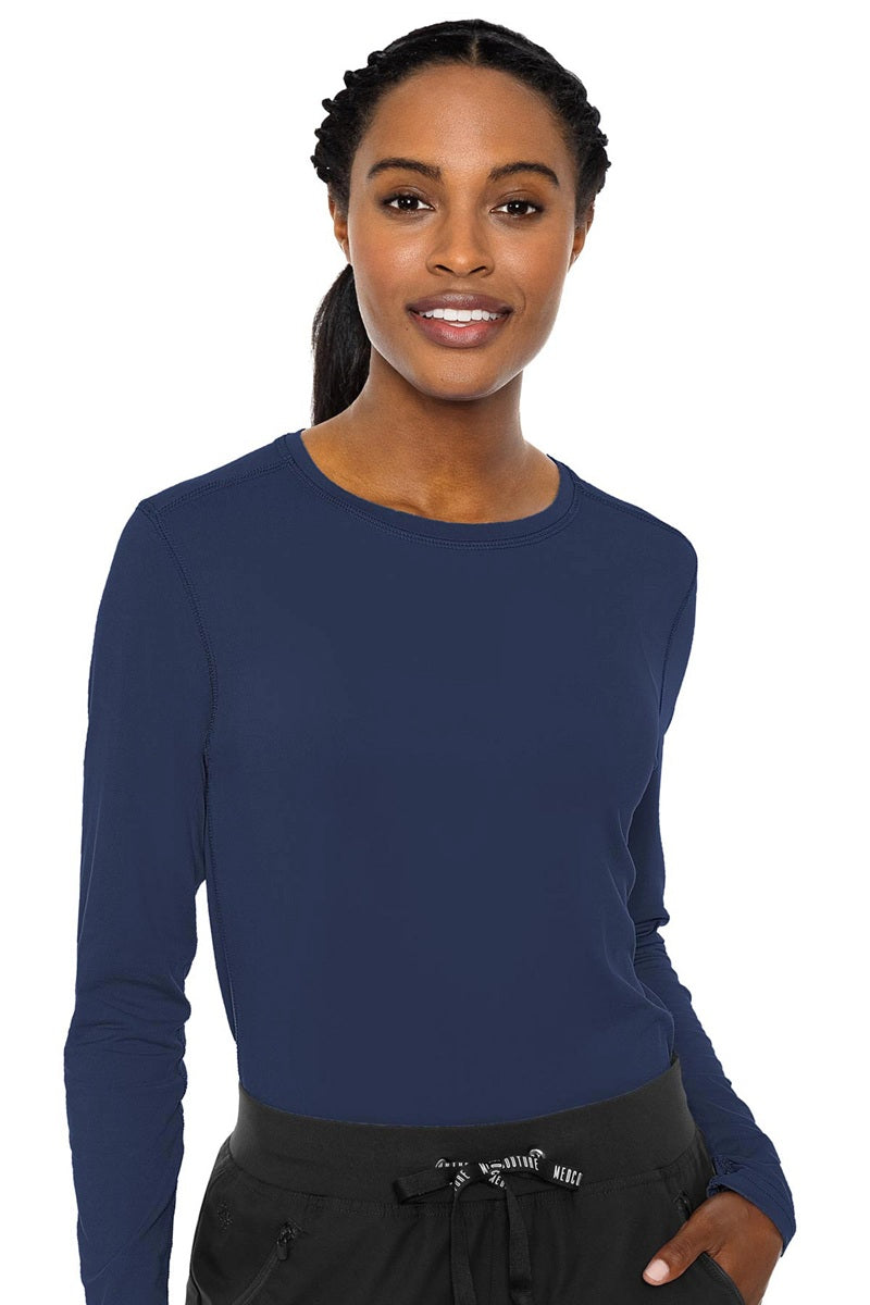 Med Couture Performance Long Sleeve Scrub Tee in Navy at Parker's Clothing & Scrubs.