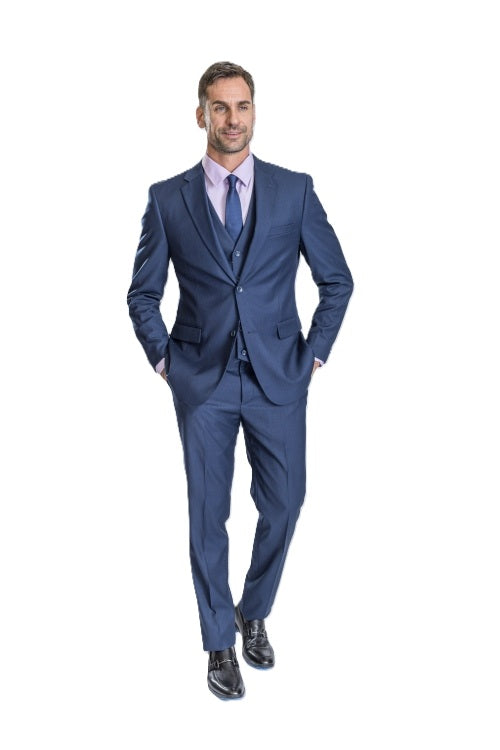 Men's Suit Superior 150 Wool Feel in Midnight Blue at Parker's Clothing & Scrubs.
