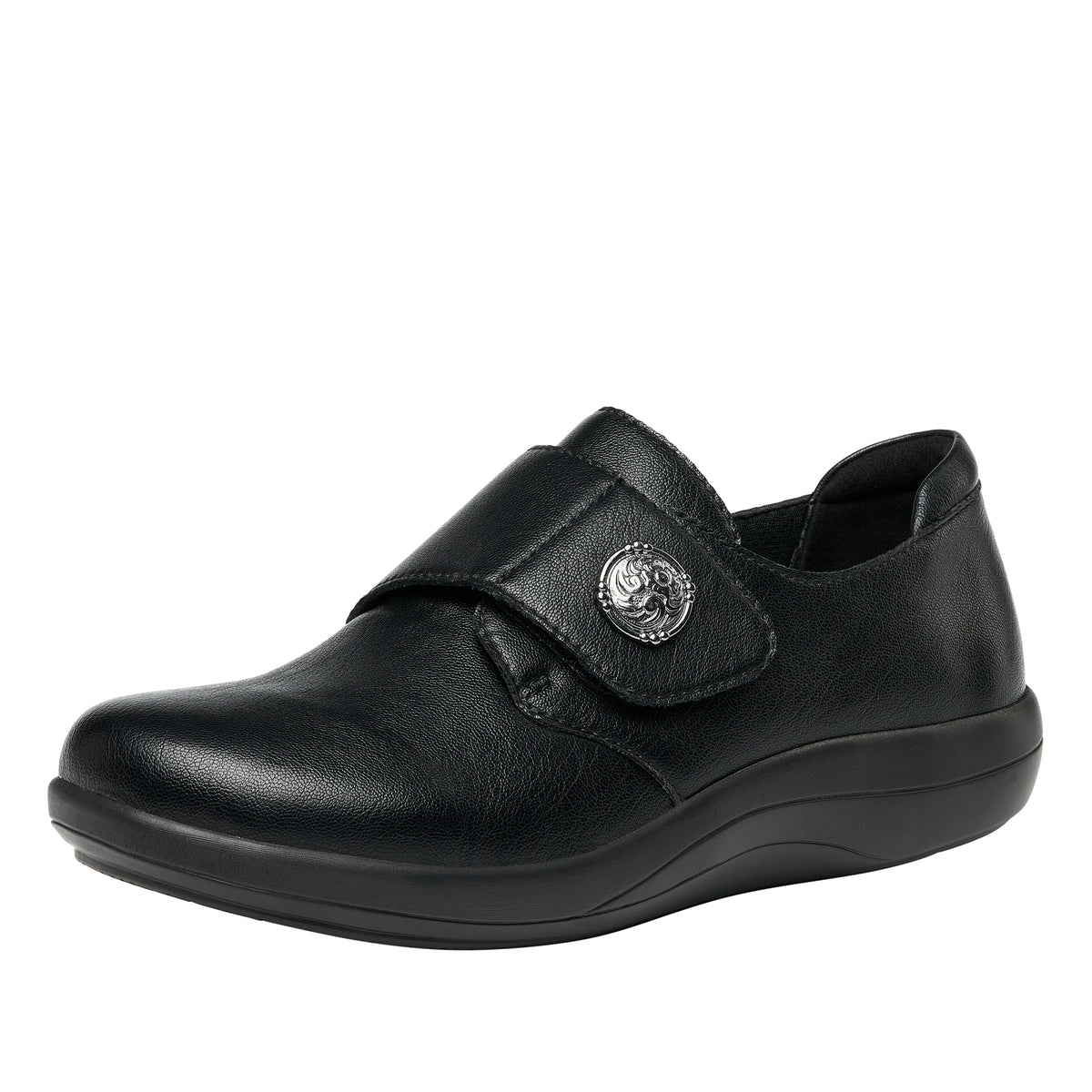Alegria Spright Black Smooth Shoe at Parker's Clothing & Scrubs.